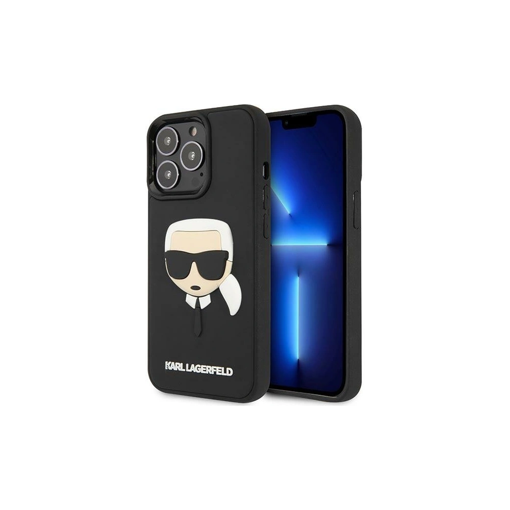 Hurtownia GSM - Etui Karl Lagerfeld KLHCP14LKH3DBK Apple iPhone 14 Pro czarny/black hardcase 3D Rubber Karl`s Head - KLD1026 - {ean13} - Hurt
