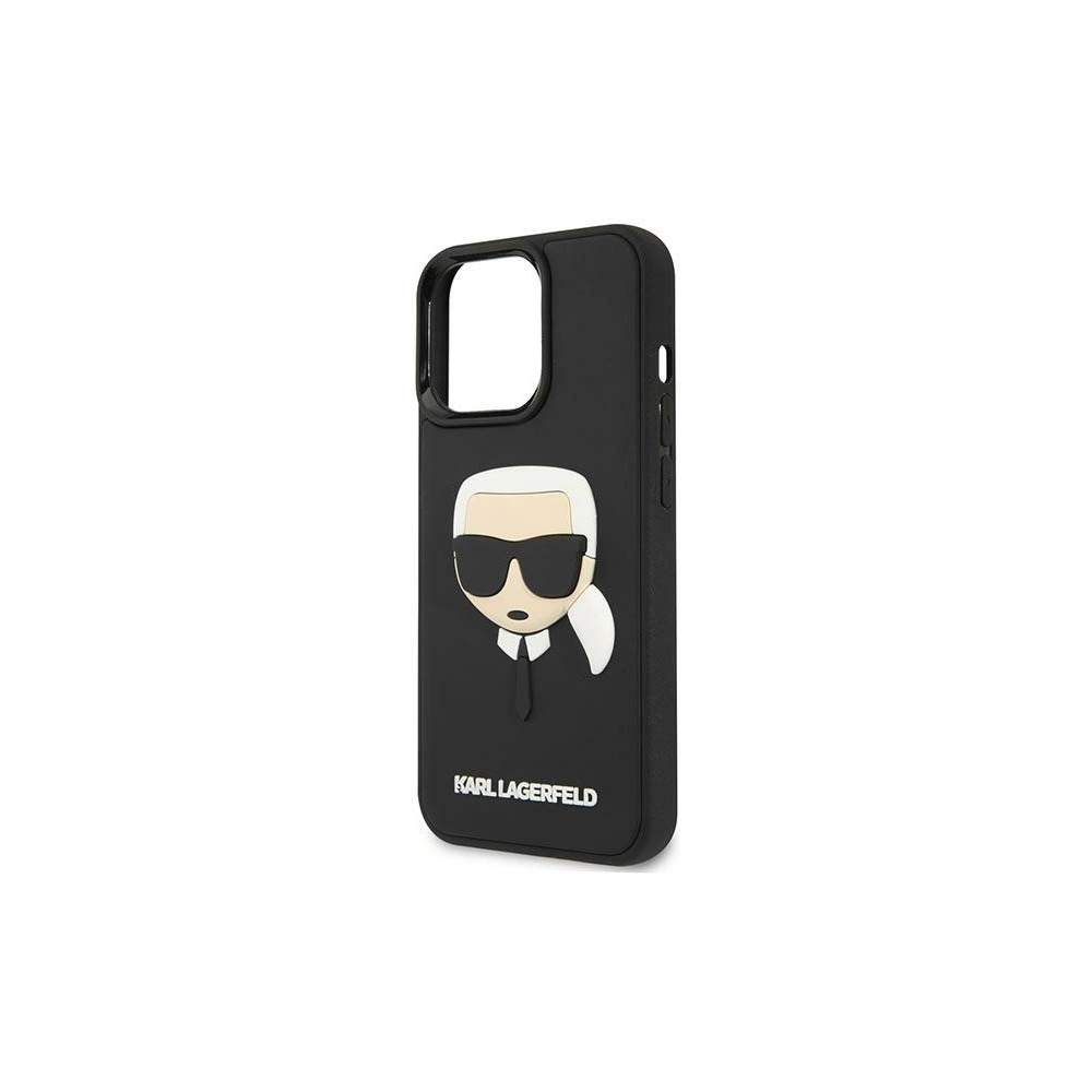 Hurtownia GSM - Etui Karl Lagerfeld KLHCP14LKH3DBK Apple iPhone 14 Pro fekete/black hardcase 3D Gumis Karl feje - KLD1026 - {ean13} - Hurt