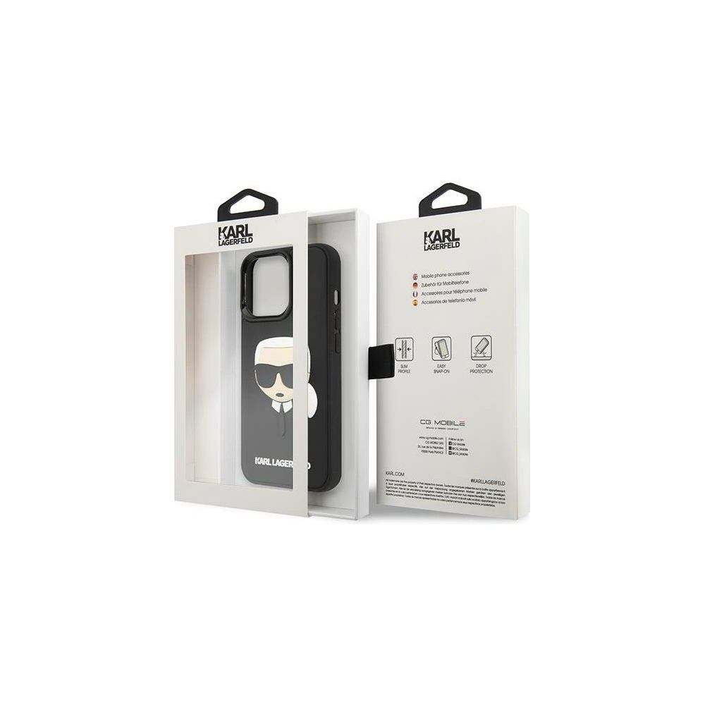 Hurtownia GSM - Etui Karl Lagerfeld KLHCP14LKH3DBK Apple iPhone 14 Pro czarny/black hardcase 3D Rubber Karl`s Head - KLD1026 - {ean13} - Hurt