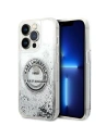 Etui Karl Lagerfeld KLHCP14LLCRSGRS Apple iPhone 14 Pro stříbrný/silver hardcase Liquid Glitter RSG