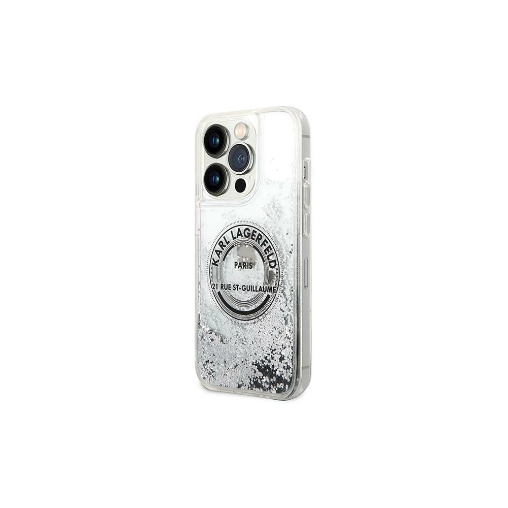 Hurtownia GSM - Etui Karl Lagerfeld KLHCP14LLCRSGRS Apple iPhone 14 Pro stříbrný/silver hardcase Liquid Glitter RSG - KLD1027 - {ean13} - Hurt