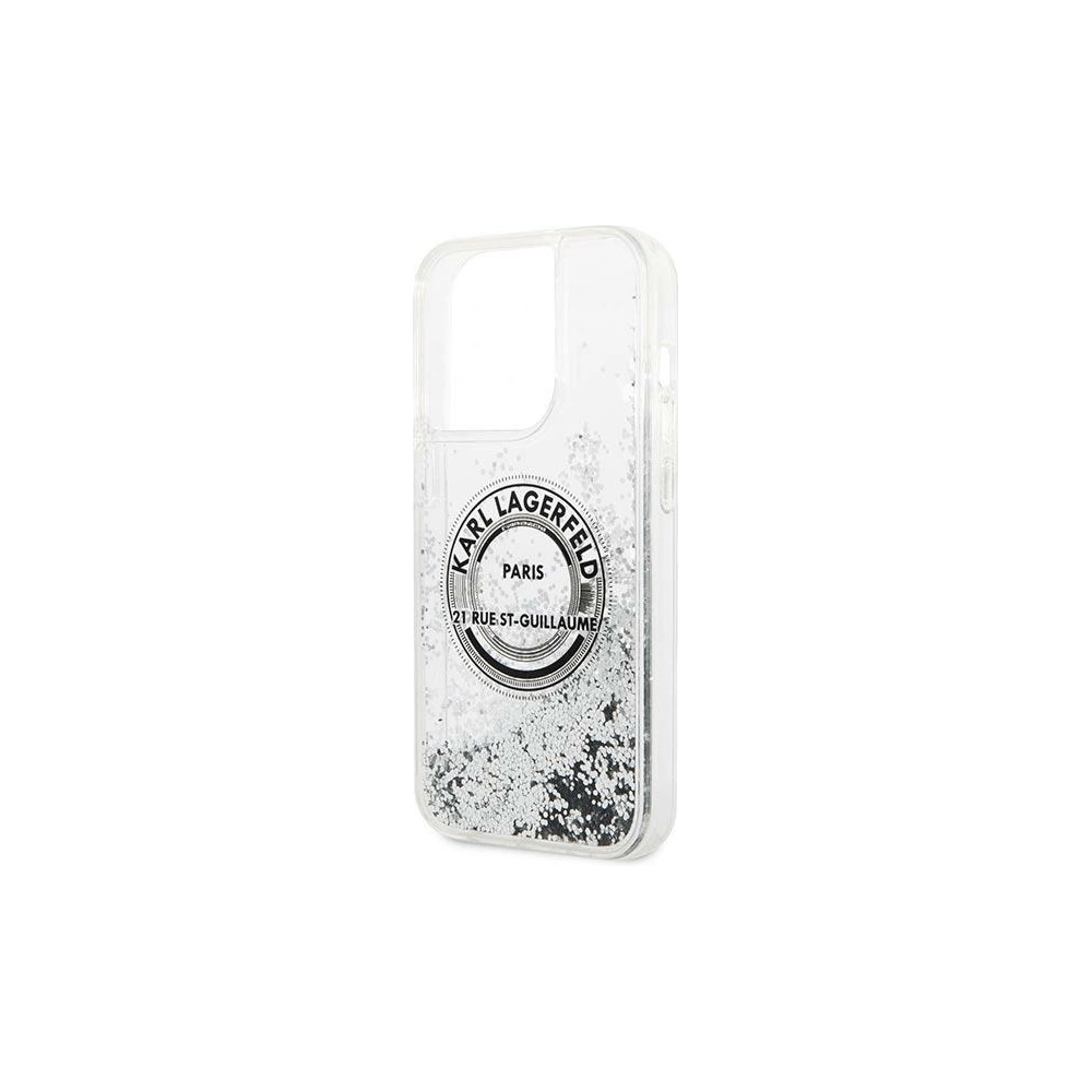 Hurtownia GSM - Etui Karl Lagerfeld KLHCP14LLCRSGRS Apple iPhone 14 Pro stříbrný/silver hardcase Liquid Glitter RSG - KLD1027 - {ean13} - Hurt