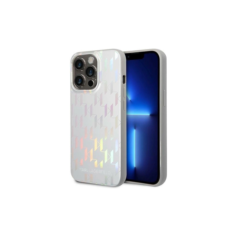 Hurtownia GSM - Etui Karl Lagerfeld KLHCP14LLGMMSV3 Apple iPhone 14 Pro hardcase stříbrný/silver Monogram Iridescent - KLD1028 - {ean13} - Hurt