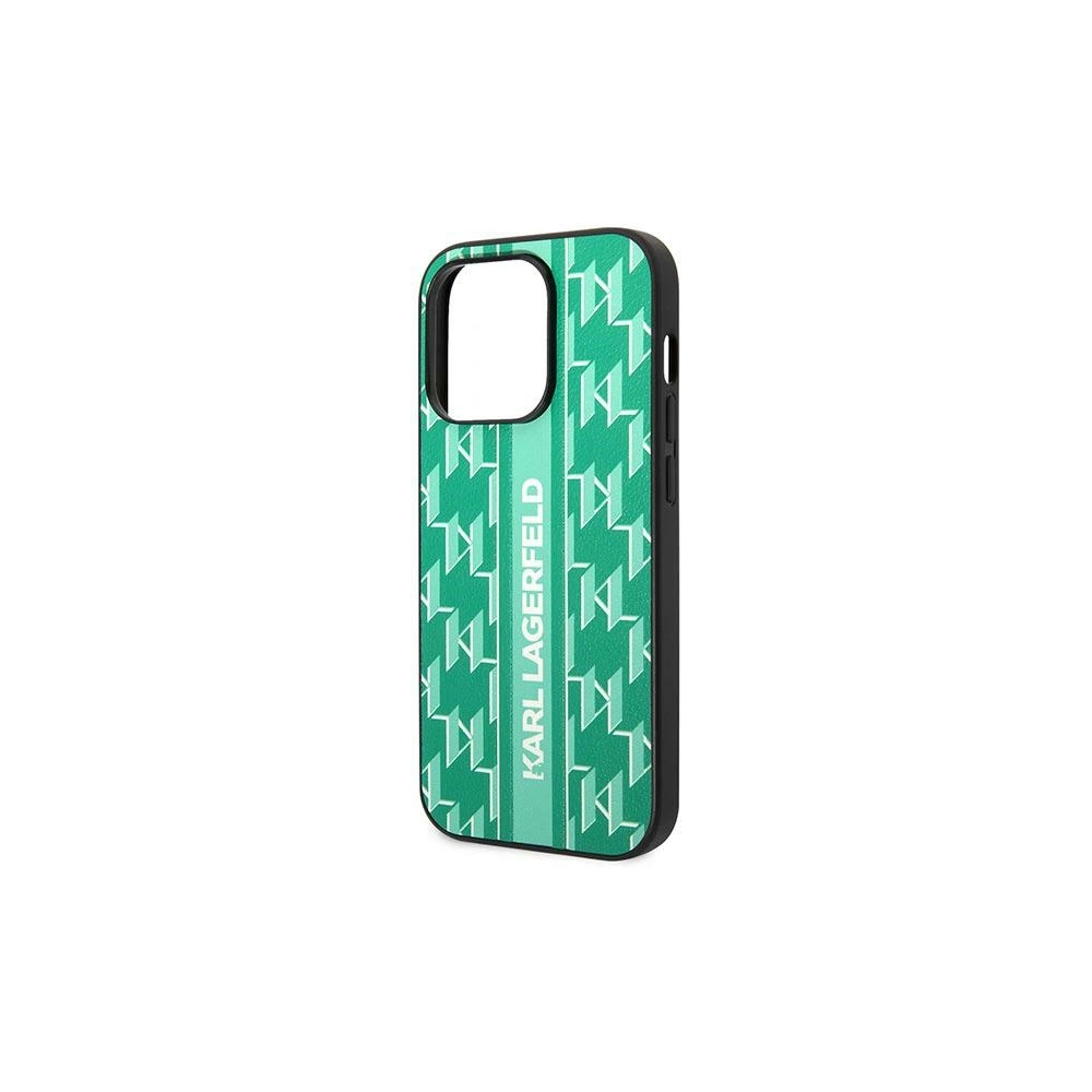 Hurtownia GSM - Etui Karl Lagerfeld KLHCP14LPGKLSKN Apple iPhone 14 Pro hardcase zelený/green Monogram Stripe - KLD1029 - {ean13} - Hurt