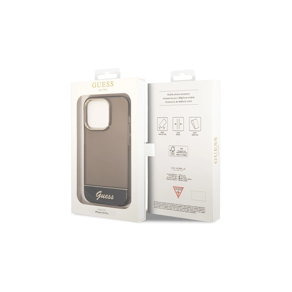 Hurtownia GSM - Etui Guess GUHCP14LHGCOK Apple iPhone 14 Pro černý/black hardcase Translucent - GUE1965 - {ean13} - Hurt