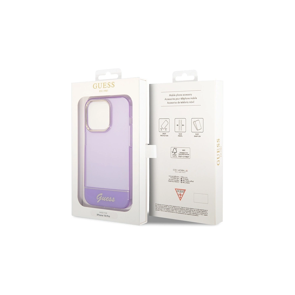 Hurtownia GSM - Etui Guess GUHCP14LHGCOU Apple iPhone 14 Pro fialový/purple hardcase Translucent - GUE1967 - {ean13} - Hurt