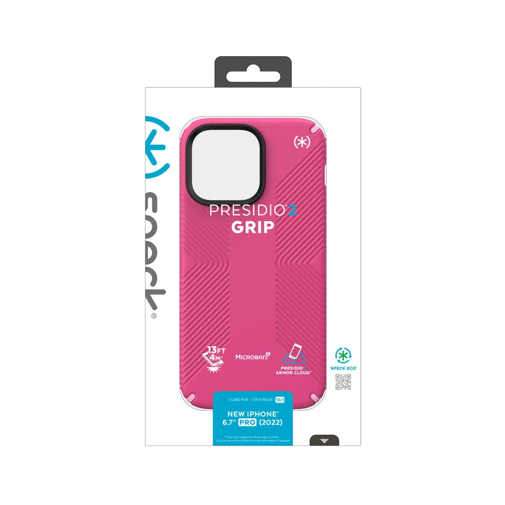 Hurtownia GSM - Etui Speck Presidio2 Grip MICROBAN Apple iPhone 14 Pro Max (Digitalpink / Blossompink / White) - SPK359 - {ean13} - Hurt