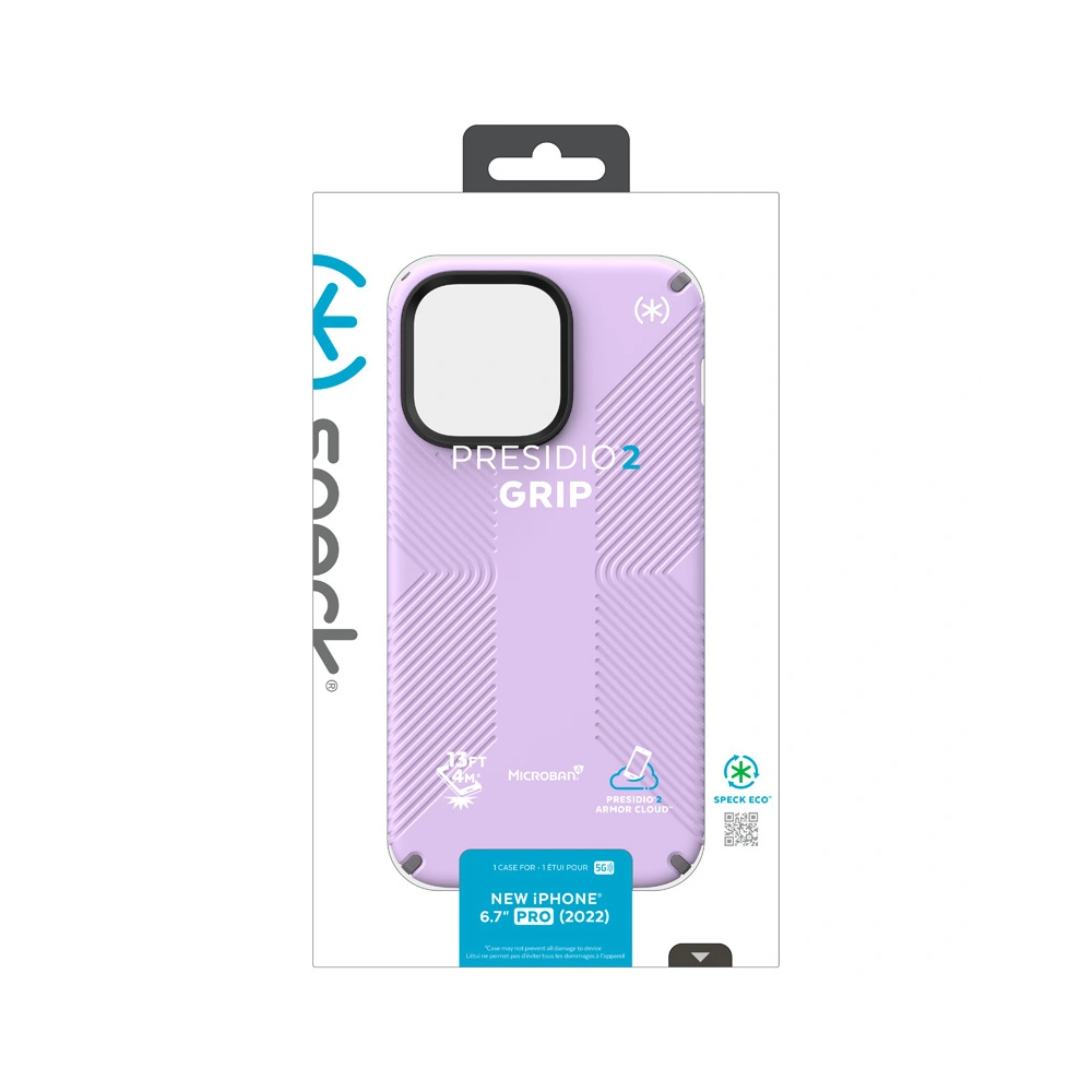 Wholesale Speck Presidio2 Grip MICROBAN Apple iPhone 14 Pro Max (Spring Purple / Cloudygrey / White) - SPK362 - {ean13} - Hurt