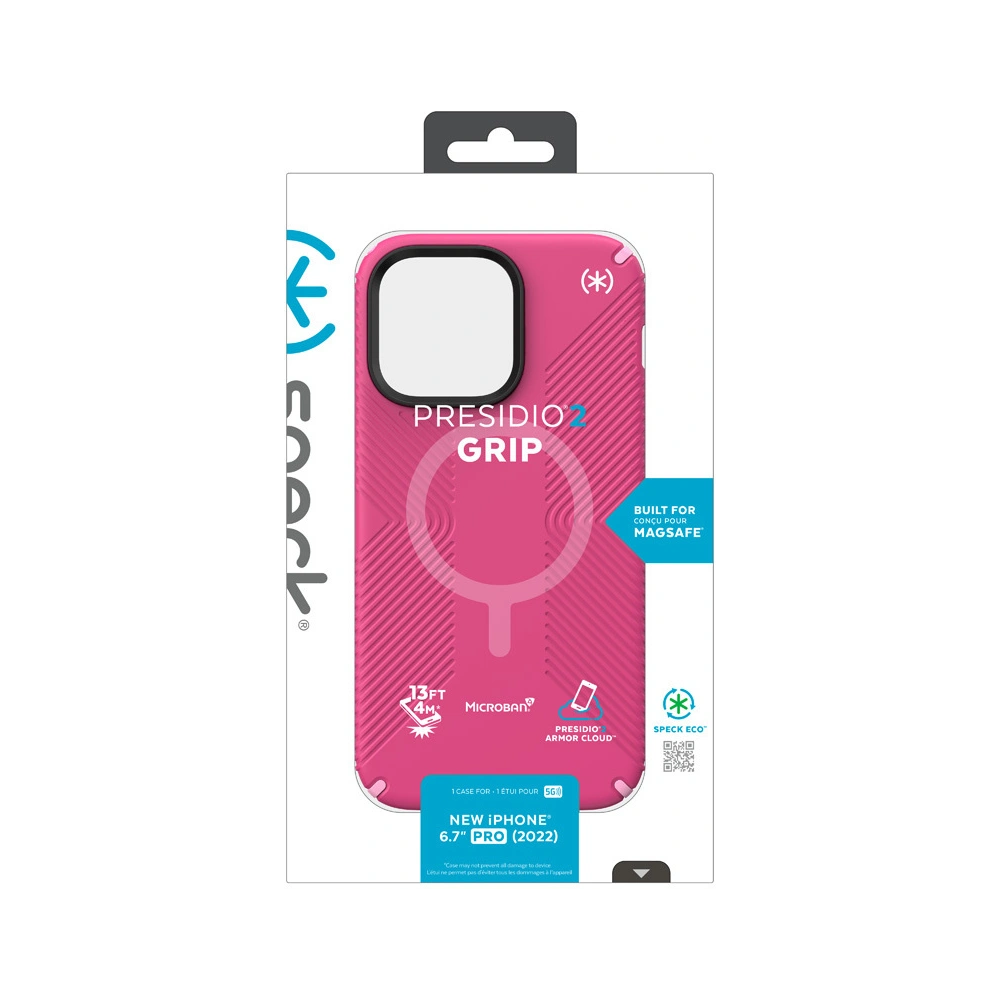 Hurtownia GSM - Etui Speck Presidio2 Grip MagSafe MICROBAN Apple iPhone 14 Pro Max (Digitalpink / Blossompink / Bílá) - SPK364 - {ean13} - Hurt