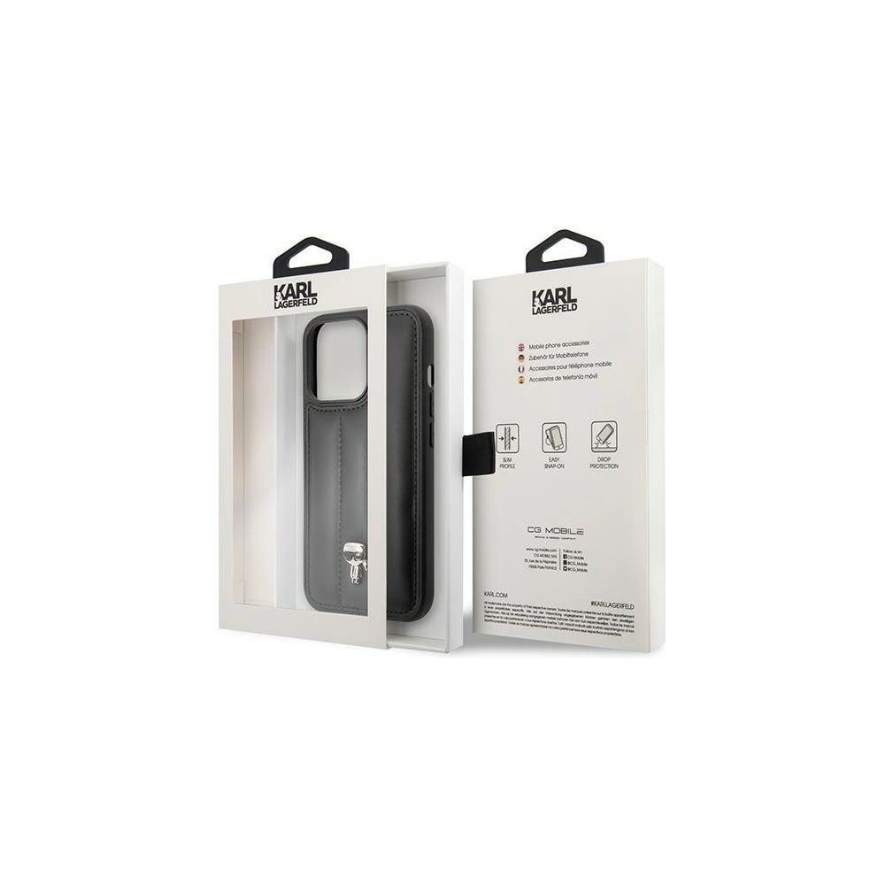 Hurtownia GSM - Case Karl Lagerfeld KLHCP14LPSQPK Apple iPhone 14 Pro Hardcase schwarz/black Puffy Ikonik Pin - KLD1031 - {ean13} - Hurt