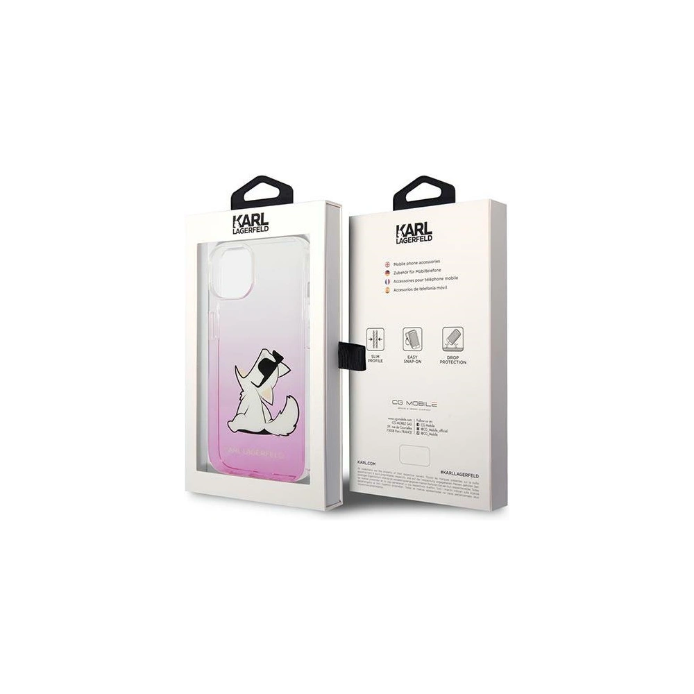 Hurtownia GSM - Etui Karl Lagerfeld KLHCP14MCFNRCPI Apple iPhone 14 Plus / 15 Plus hardcase růžový/pink Choupette Fun - KLD1035 - {ean13} - Hurt
