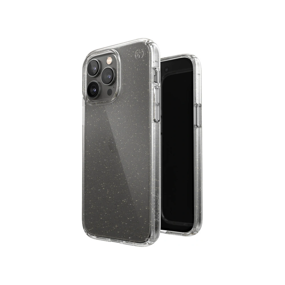 Hurtownia GSM - Etui Speck Presidio Perfect-Clear Glitter MICROBAN Apple iPhone 14 Pro Max (Čiré / Zlaté třpytky) - SPK369 - {ean13} - Hurt