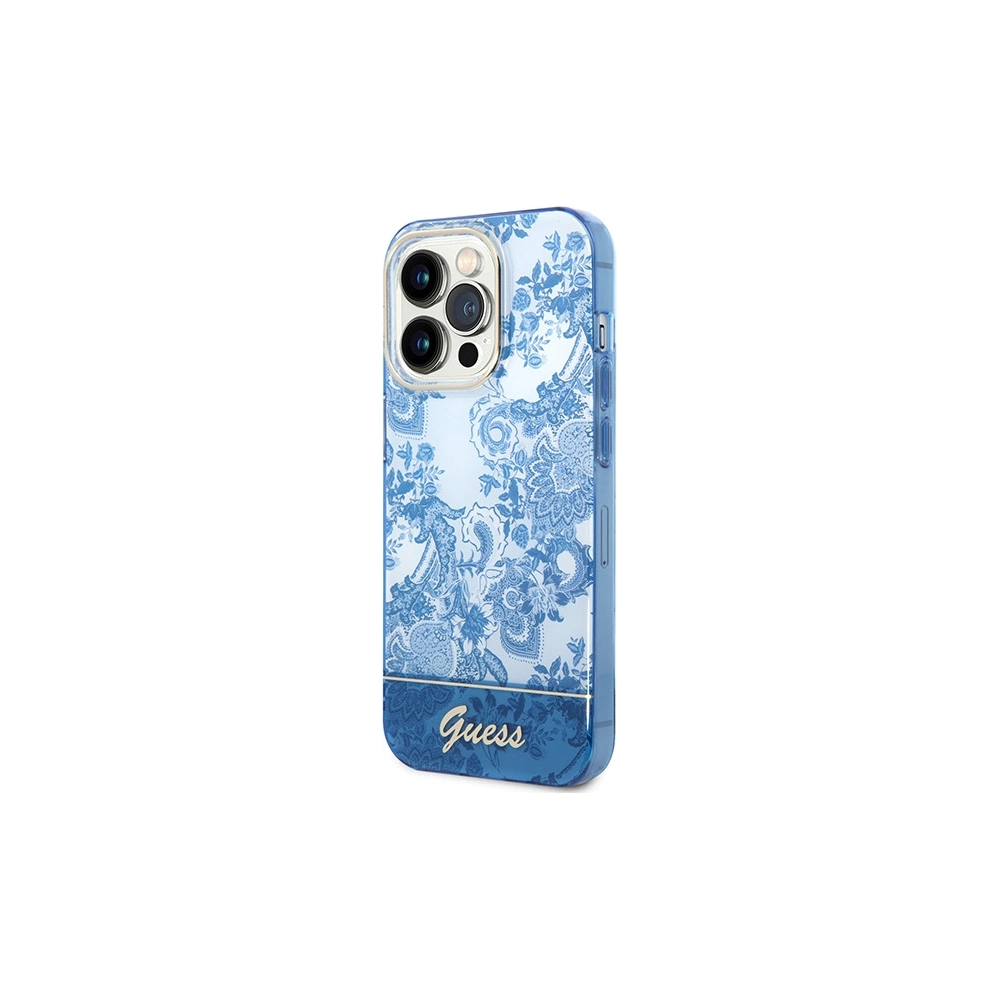 Hurtownia GSM - Etui Guess GUHCP14LHGPLHB Apple iPhone 14 Pro modrý/blue hardcase Porcelain Collection - GUE1970 - {ean13} - Hurt