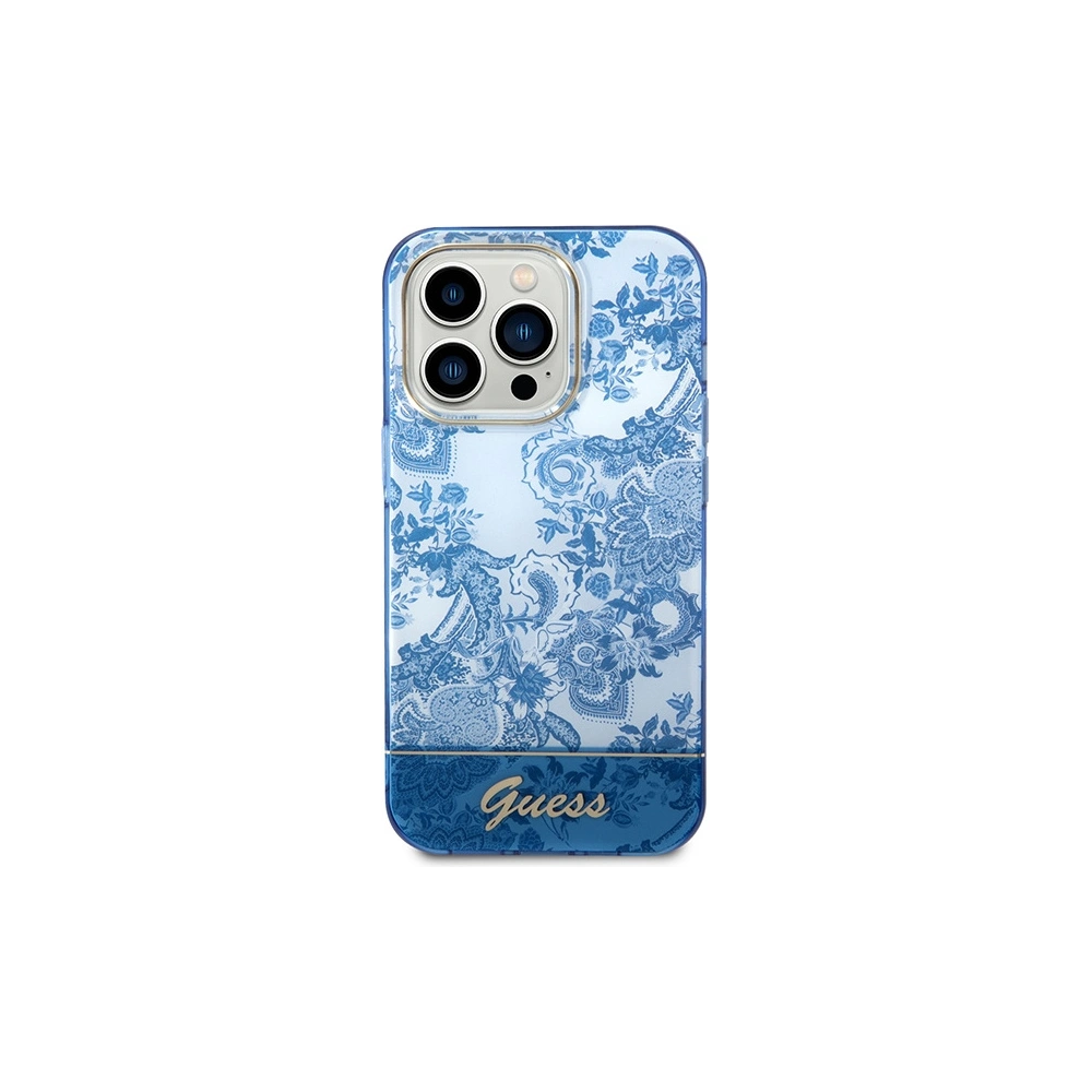 Hurtownia GSM - Etui Guess GUHCP14LHGPLHB Apple iPhone 14 Pro modrý/blue hardcase Porcelain Collection - GUE1970 - {ean13} - Hurt