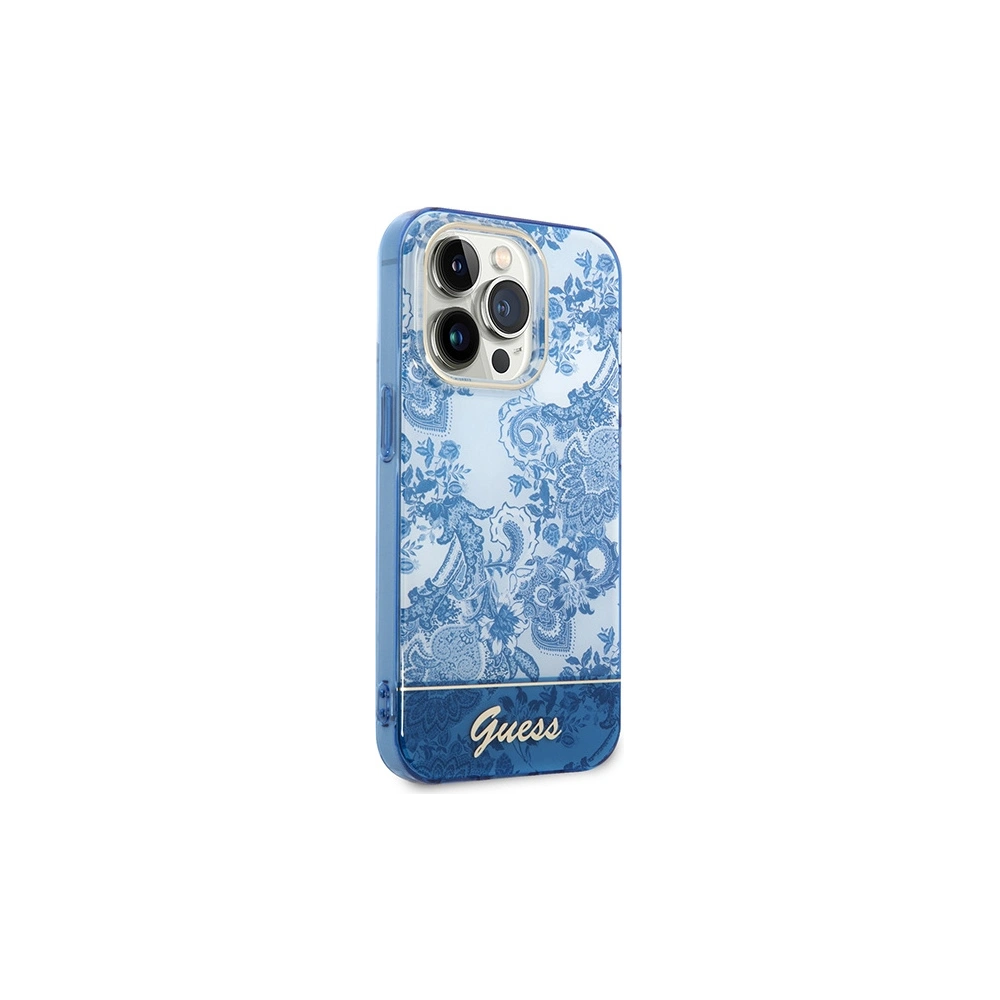 Hurtownia GSM - Etui Guess GUHCP14LHGPLHB Apple iPhone 14 Pro modrý/blue hardcase Porcelain Collection - GUE1970 - {ean13} - Hurt