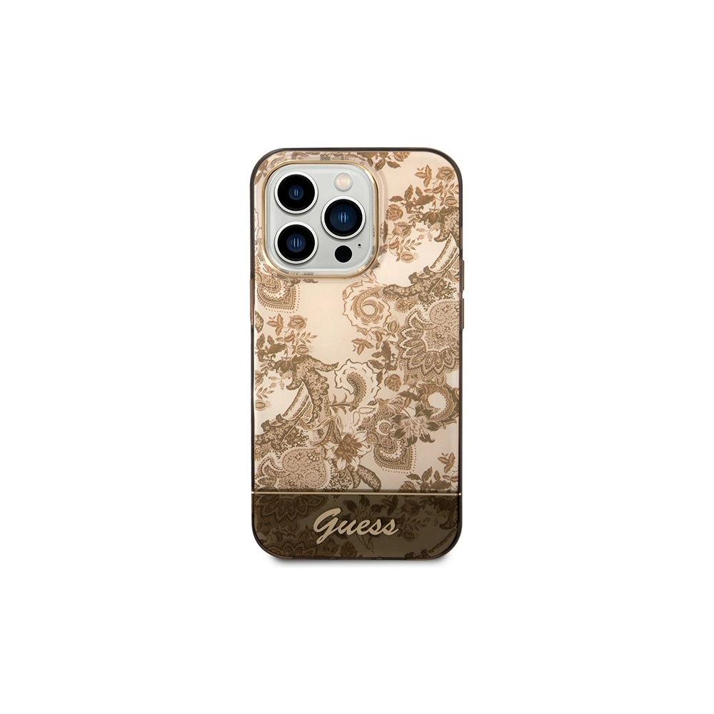 Hurtownia GSM - Etui Guess GUHCP14LHGPLHC Apple iPhone 14 Pro ocra hardcase Colecția Porcelain - GUE1971 - {ean13} - Hurt