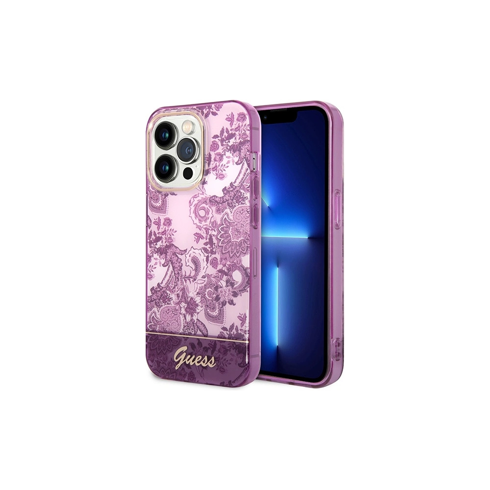 Hurtownia GSM - Etui Guess GUHCP14LHGPLHF Apple iPhone 14 Pro fuchsie/fuchsie hardcase Porcelain Collection - GUE1972 - {ean13} - Hurt
