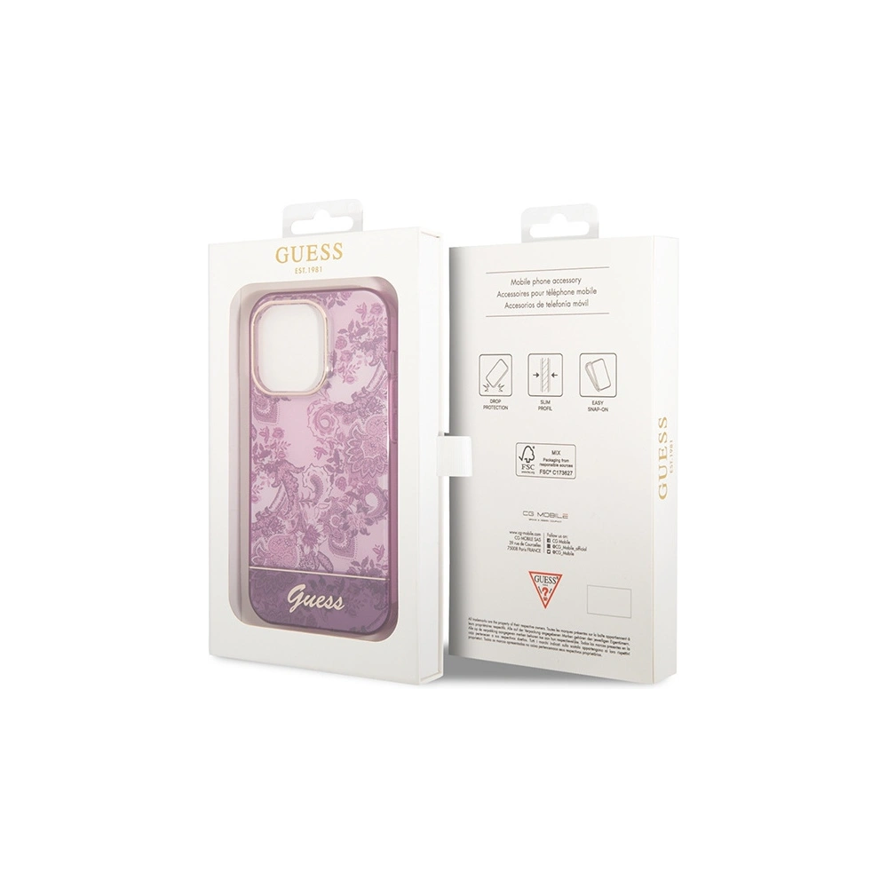 Hurtownia GSM - Etui Guess GUHCP14LHGPLHF Apple iPhone 14 Pro fucsia/hardcase Porcelain Collection - GUE1972 - {ean13} - Hurt