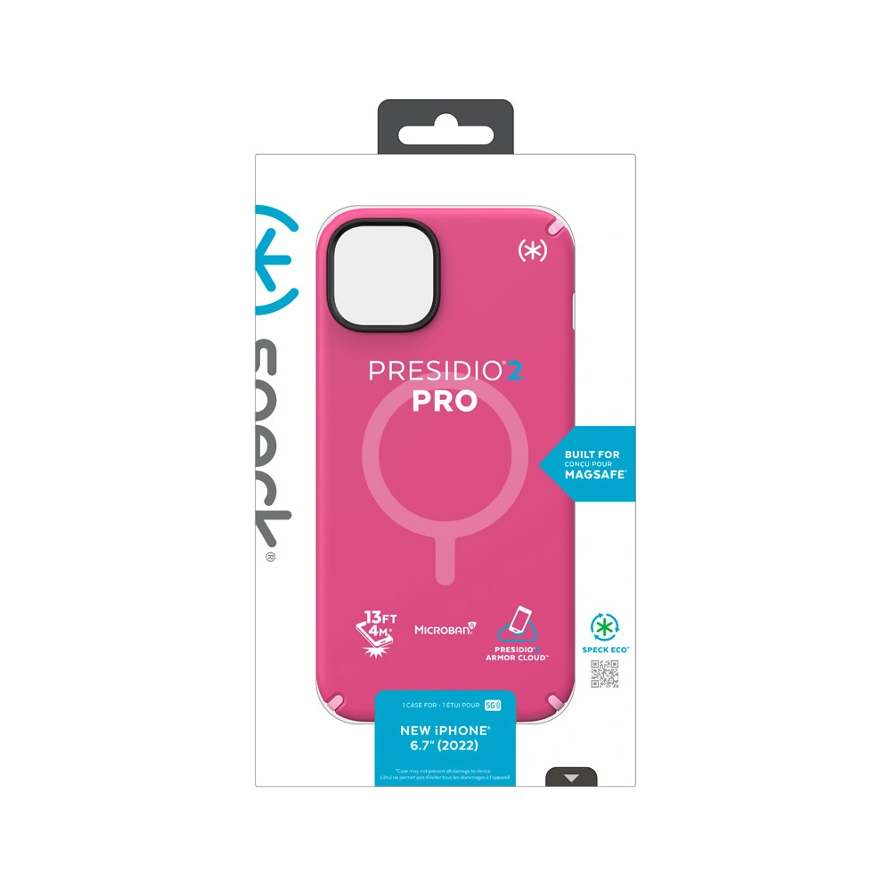 Hurtownia GSM - Etui Speck Presidio2 Pro MagSafe MICROBAN Apple iPhone 14 Plus / 15 Plus (Digitalpink / Blossompink / Alb) - SPK380 - {ean13} - Hurt
