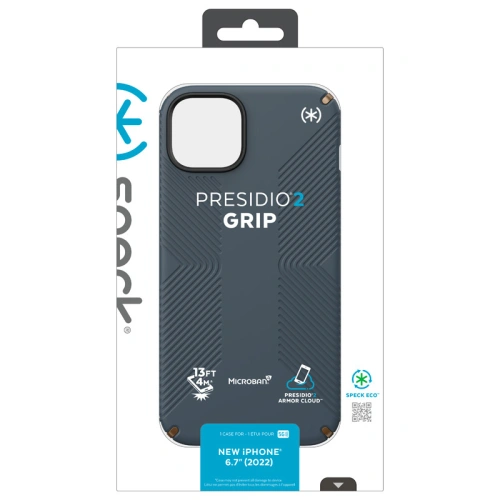 Etui Speck Presidio2 Grip MICROBAN Apple iPhone 14 Plus / 15 Plus (Charcoal / Cool Bronze / Slate)