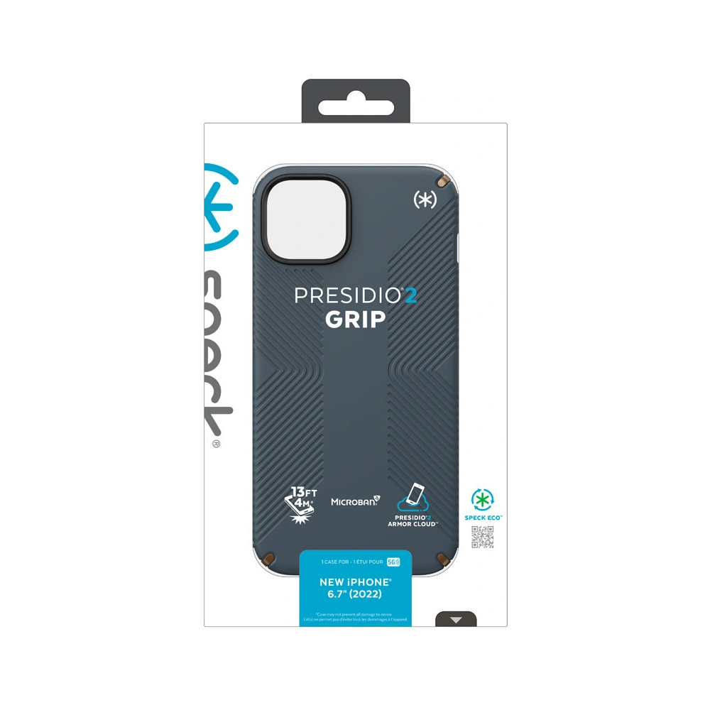 Hurtownia GSM - Etui Speck Presidio2 Grip MICROBAN Apple iPhone 14 Plus / 15 Plus (Uhlí / Cool Bronze / Šedý) - SPK382 - {ean13} - Hurt