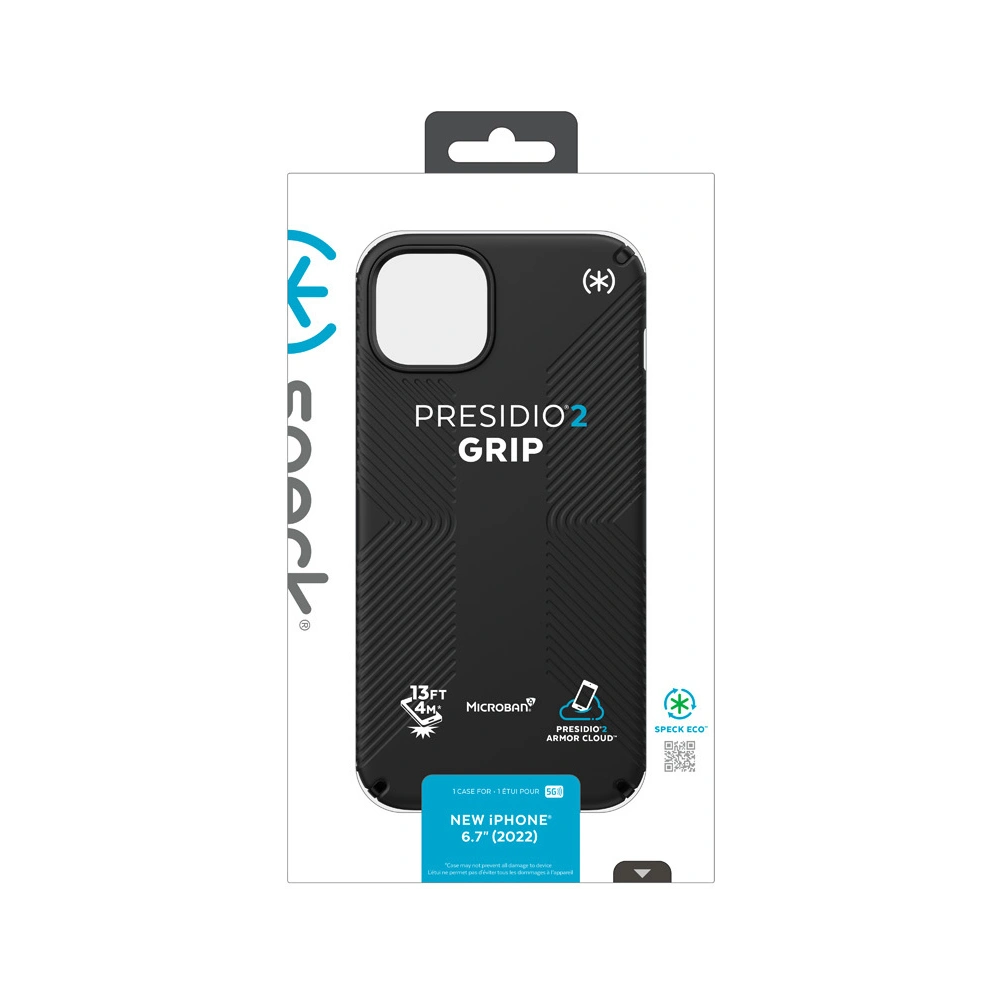 Hurtownia GSM - Etui Speck Presidio2 Grip MICROBAN Apple iPhone 14 Plus / 15 Plus (Černá / Černá / Bílá) - SPK384 - {ean13} - Hurt
