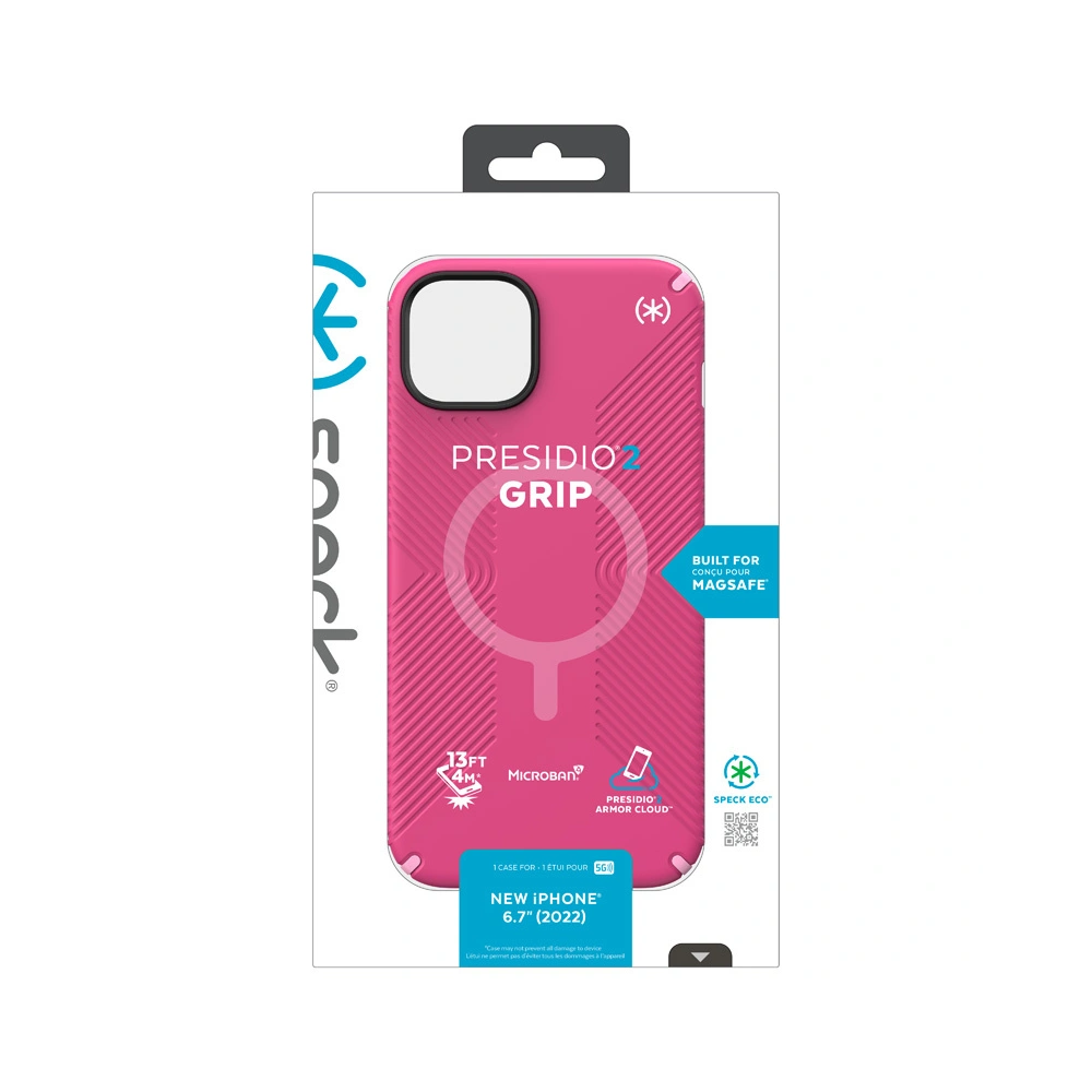 Hurtownia GSM - Etui Speck Presidio2 Grip MagSafe MICROBAN Apple iPhone 14 Plus / 15 Plus (Digitalpink / Blossompink / Bílá) - SPK385 - {ean13} - Hurt