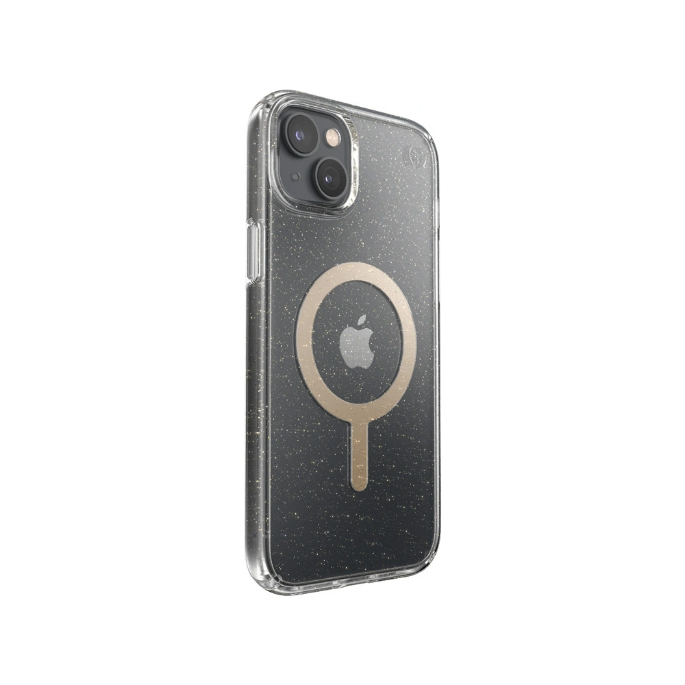 Hurtownia GSM - Etui Speck Presidio Perfect-Clear Glitter MagSafe MICROBAN Apple iPhone 14 Plus / 15 Plus (Čiré / Zlaté třpytky) - SPK391 - {ean13} - Hurt