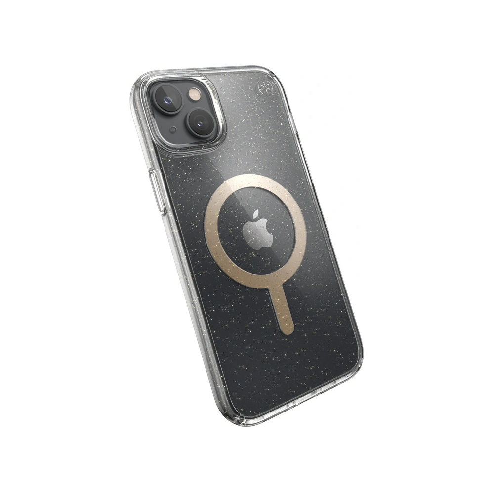 Hurtownia GSM - Case Speck Presidio Perfect-Clear Glitter MagSafe MICROBAN Apple iPhone 14 Plus / 15 Plus (Klar / Gold Glitter) - SPK391 - {ean13} - Hurt