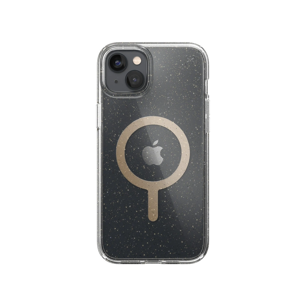 Hurtownia GSM - Case Speck Presidio Perfect-Clear Glitter MagSafe MICROBAN Apple iPhone 14 Plus / 15 Plus (Klar / Gold Glitter) - SPK391 - {ean13} - Hurt