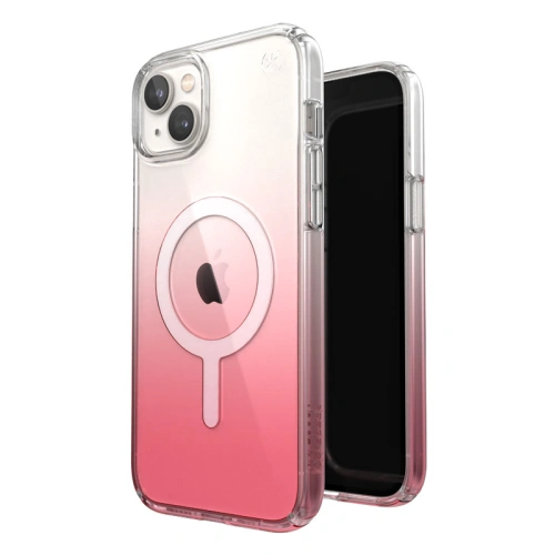 Etui Speck Presidio Perfect-Clear Ombre MagSafe MICROBAN Apple iPhone 14 Plus / 15 Plus (Clear / Vintage Rose Fade)