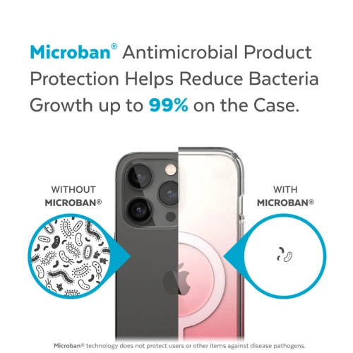 Etui Speck Presidio Perfect-Clear Ombre MagSafe MICROBAN Apple iPhone 14 Plus / 15 Plus (Clear / Vintage Rose Fade)