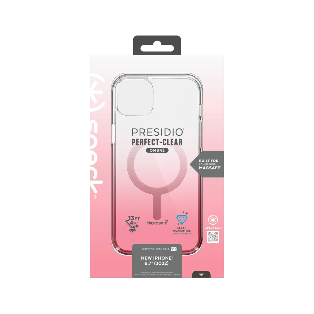 Hurtownia GSM - Etui Speck Presidio Perfect-Clear Ombre MagSafe MICROBAN Apple iPhone 14 Plus / 15 Plus (Čiré / Vintage Rose Fade) - SPK393 - {ean13} - Hurt