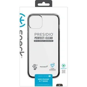 Hurtownia GSM - Etui Speck Presidio Perfect-Clear Impact Geometry MICROBAN Apple iPhone 14 Plus / 15 Plus (Čiré / Černé) - SPK394 - {ean13} - Hurt