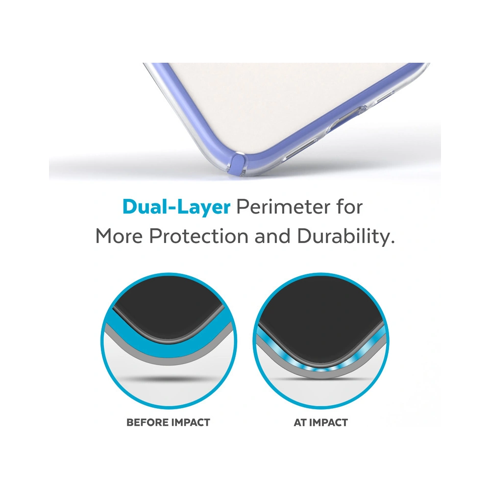 Wholesale Speck Presidio Perfect-Clear Impact Geometry MICROBAN Apple iPhone 14 Plus / 15 Plus (Clear / Grounded Purple) - SPK395 - {ean13} - Hurt