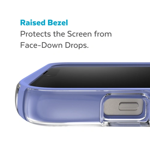 Etui Speck Presidio Perfect-Clear Impact Geometry MICROBAN Apple iPhone 14 Plus / 15 Plus (Clear / Grounded Purple)