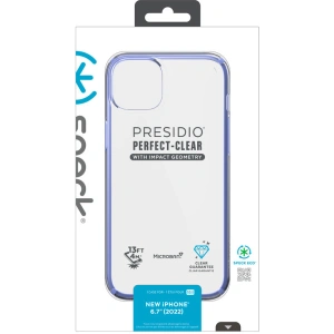 Hurtownia GSM - Etui Speck Presidio Perfect-Clear Impact Geometry MICROBAN Apple iPhone 14 Plus / 15 Plus (Čiré / Základní fialová) - SPK395 - {ean13} - Hurt