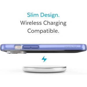 Wholesale Speck Presidio Perfect-Clear Impact Geometry MICROBAN Apple iPhone 14 Plus / 15 Plus (Clear / Grounded Purple) - SPK395 - {ean13} - Hurt