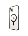 Speck Presidio Perfect-Clear Impact Geometry MagSafe MICROBAN Apple iPhone 14 Plus / 15 Plus (Clear / Black)