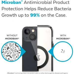 Case Speck Presidio Perfect-Clear Impact Geometry MagSafe MICROBAN Apple iPhone 14 Plus / 15 Plus (Klar / Schwarz)