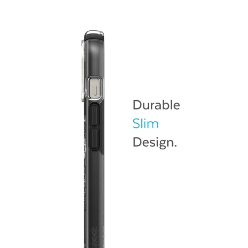 Etui Speck Presidio Perfect-Clear Impact Geometry MagSafe MICROBAN Apple iPhone 14 Plus / 15 Plus (Clear / Black)