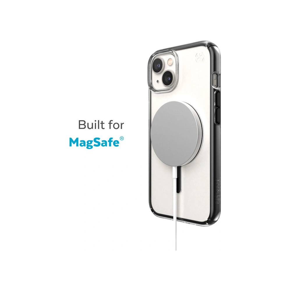 Hurtownia GSM - Etui Speck Presidio Perfect-Clear Impact Geometry MagSafe MICROBAN Apple iPhone 14 Plus / 15 Plus (Čiré / Černé) - SPK396 - {ean13} - Hurt