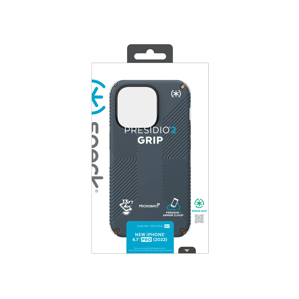 Hurtownia GSM - Case Speck Presidio2 Grip MICROBAN für Apple iPhone 14 Pro (Schwarz / Cool Bronze / Schiefer) - SPK406 - {ean13} - Hurt