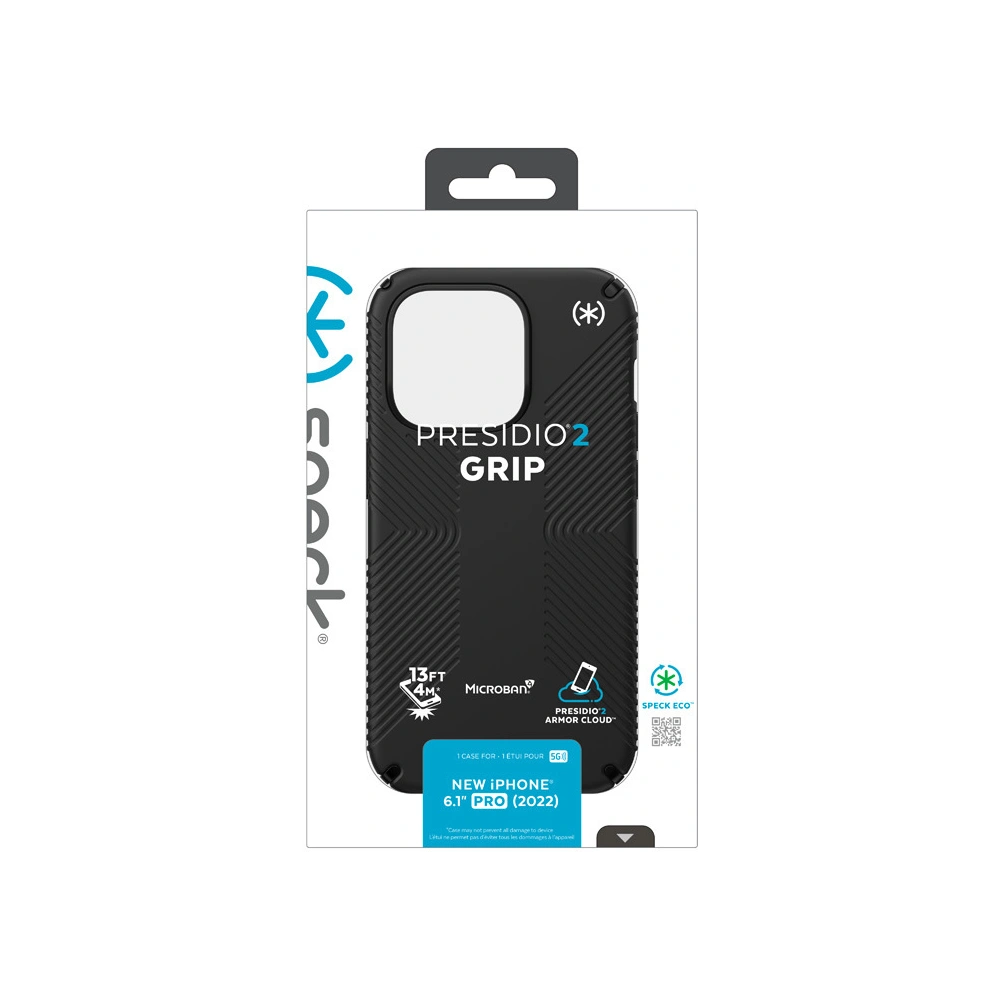 Hurtownia GSM - Etui Speck Presidio2 Grip MICROBAN Apple iPhone 14 Pro (Fekete / Fekete / Fehér) - SPK408 - {ean13} - Hurt