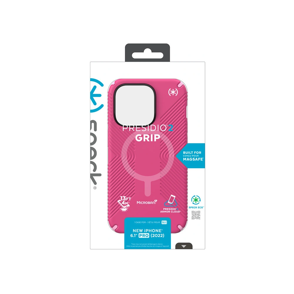 Hurtownia GSM - Etui Speck Presidio2 Grip MagSafe MICROBAN Apple iPhone 14 Pro (Digitalpink / Blossompink / Alb) - SPK409 - {ean13} - Hurt