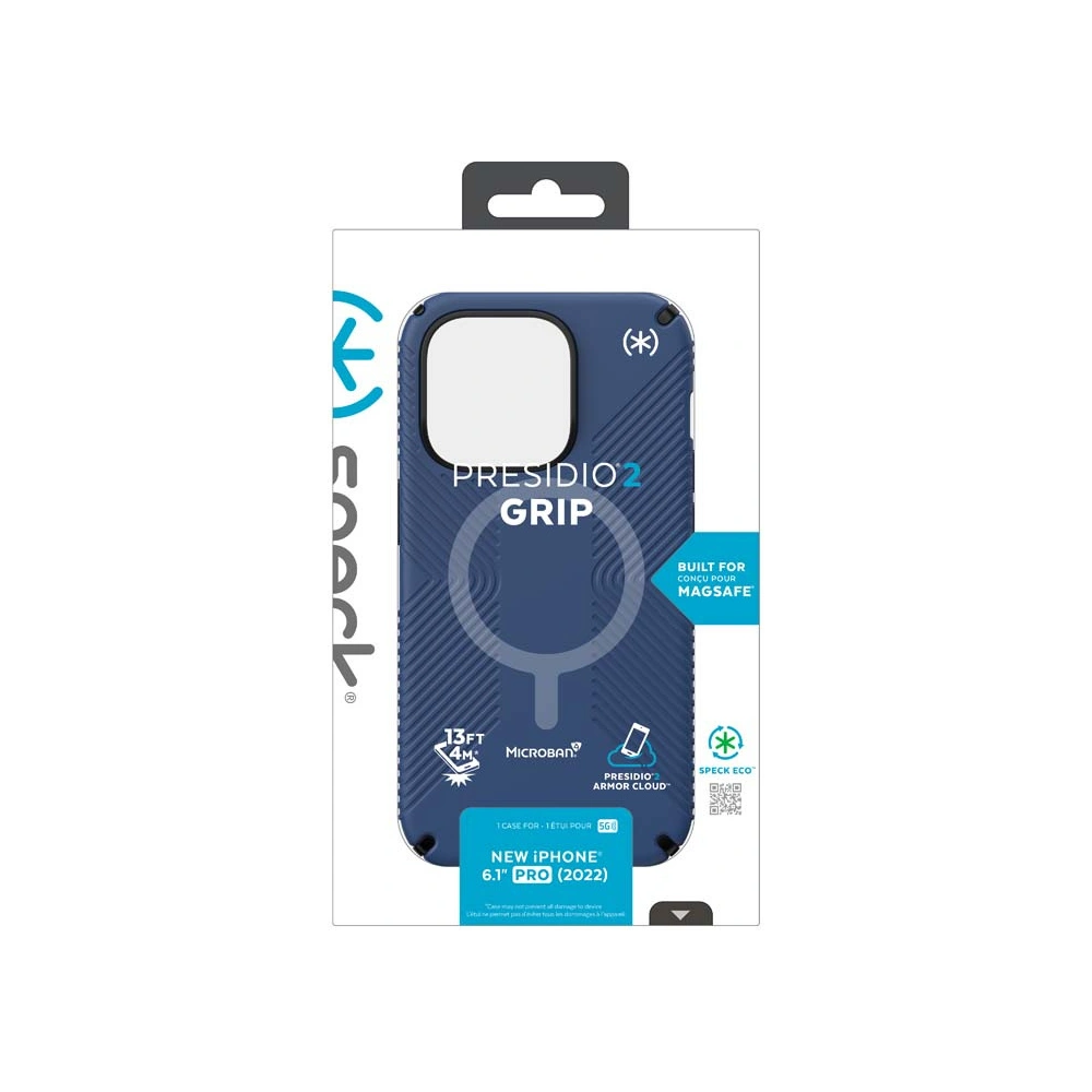 Hurtownia GSM - Etui Speck Presidio2 Grip MagSafe MICROBAN Apple iPhone 14 Pro (Tengerparti Kék / Fekete / Fehér) - SPK410 - {ean13} - Hurt