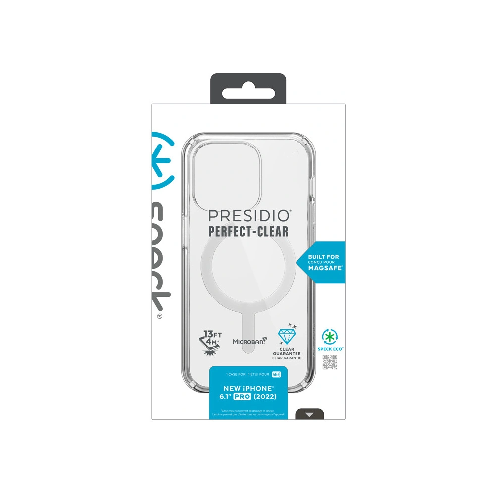 Hurtownia GSM - Etui Speck Presidio Perfect-Clear MagSafe MICROBAN Apple iPhone 14 Pro (Čiré) - SPK413 - {ean13} - Hurt