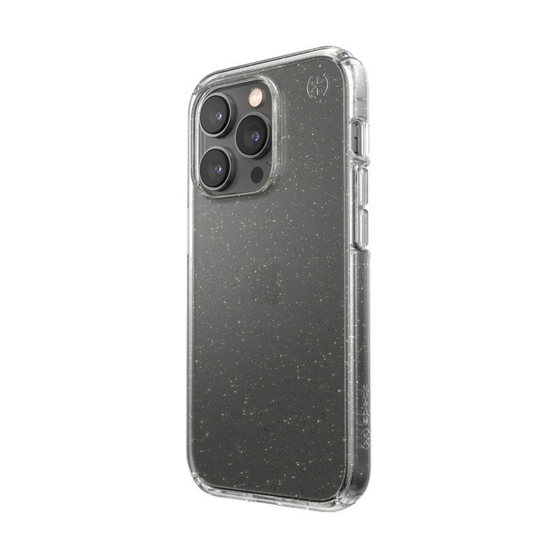 Speck Distributor - 840168525072 - SPK414 - Speck Presidio Perfect-Clear Glitter MICROBAN Apple iPhone 14 Pro (Clear / Gold Glitter) - B2B homescreen