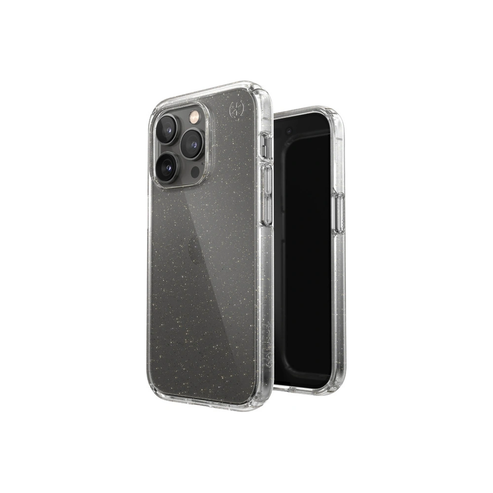 Hurtownia GSM - Etui Speck Presidio Perfect-Clear Glitter MICROBAN Apple iPhone 14 Pro (Čiré / Zlaté třpytky) - SPK414 - {ean13} - Hurt