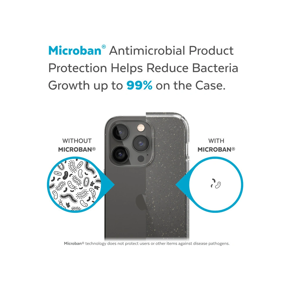 Wholesale Speck Presidio Perfect-Clear Glitter MICROBAN Apple iPhone 14 Pro (Clear / Gold Glitter) - SPK414 - {ean13} - Hurt